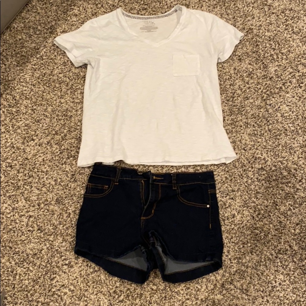 High rise jean shorts